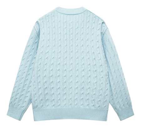 Warrior Power Simple Retro Cleanfit American Zipper Cardigan Basic Edition Warm, Soft, Comfortable Skin friendly Non stick Embroidered Sweater Knitted Sweater Unisex  vjsneaker.com