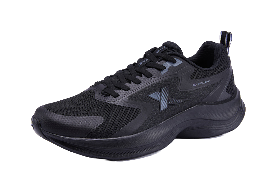 XTEP Hydrogen Wind Technology Cushioned Slip Resistant Abrasion Resistant Breathable Low Top Running Shoes Men's Black 