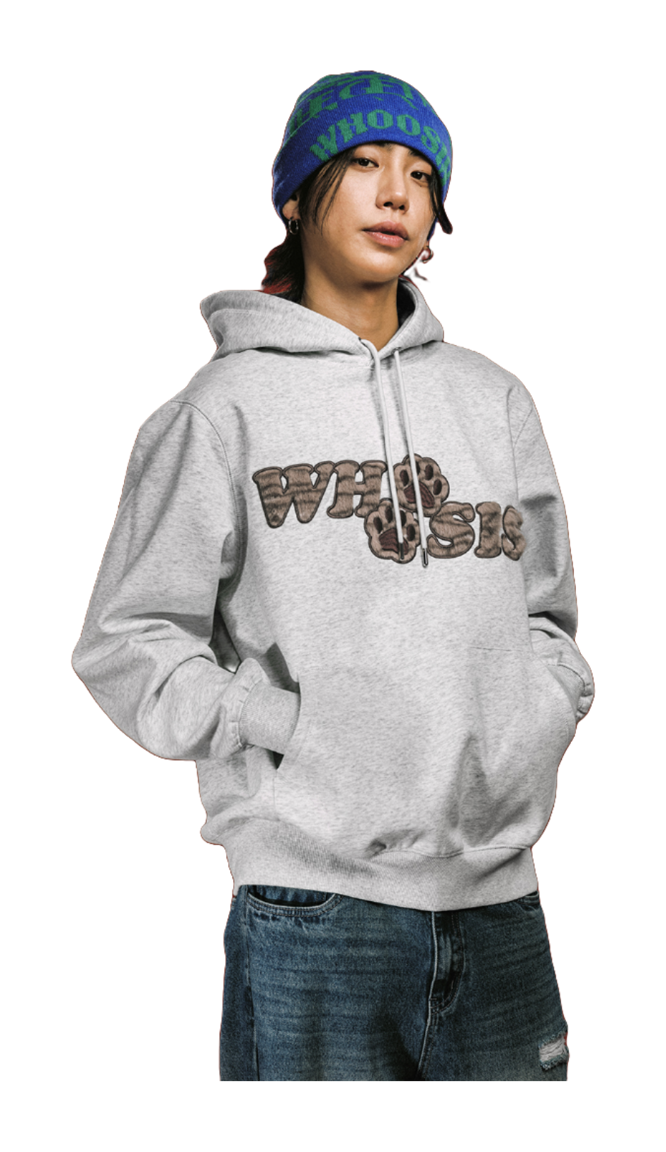 WHOOSIS Plush Cat Claw Patch Cute Fury Casual Plus Plush Loose Versatile Hoodie Hoodie Hoodie Hoodie Unisex  vjsneaker.com