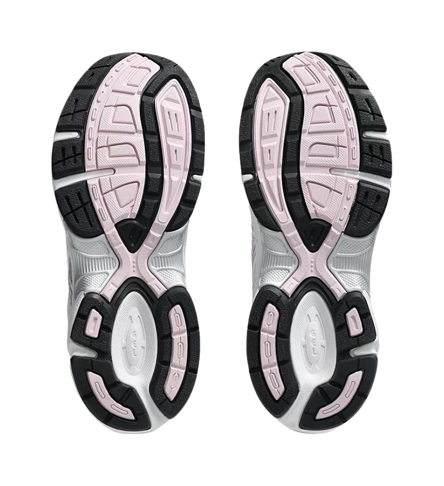 ASICS Gel 1130 Synthetic Leather Cushioning Support Low top Kids Running Shoes White Silver Teenagers  vjsneaker.com