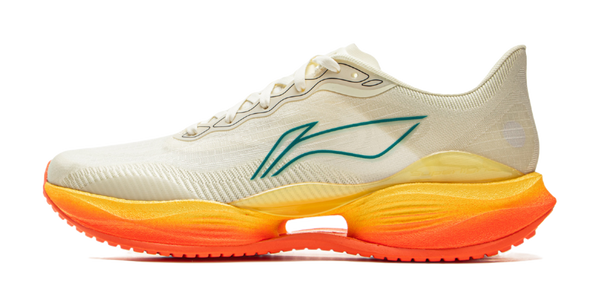 LiNing Super-Light 22 Cushioning Wear-Resistant Low-Top Casual Running Shoes Men's Beige Orange 