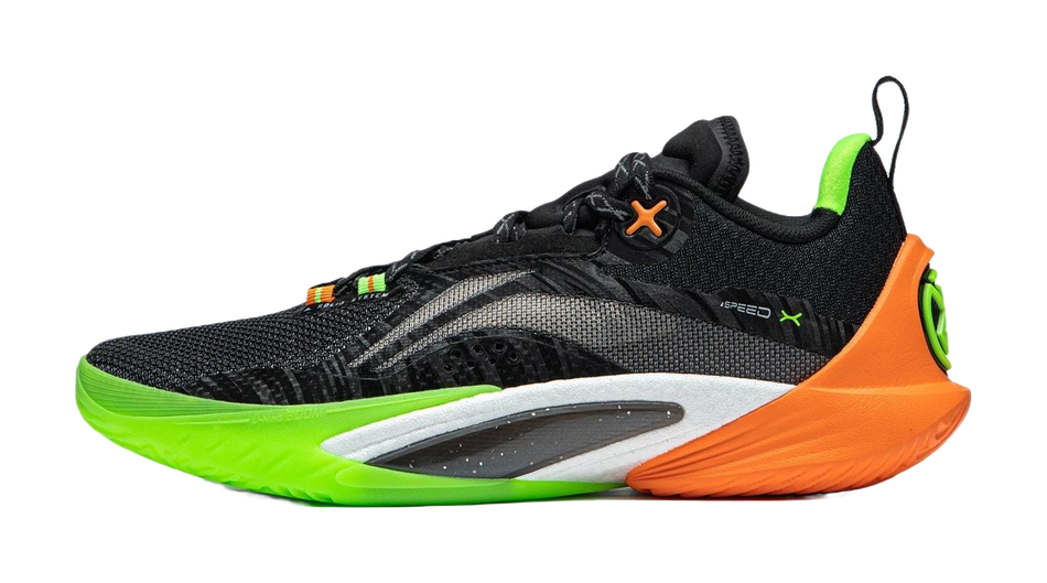 Li Ning Speed 10 Basketball Shoes Mens Low top Black Green Orange  VJSNEAKER