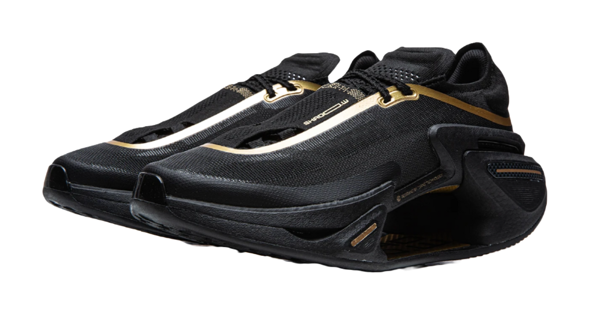 Li Ning Shadow 3.0 Cushioning Rebound Low top Running Shoes Unisex Black Gold  VJsneaker