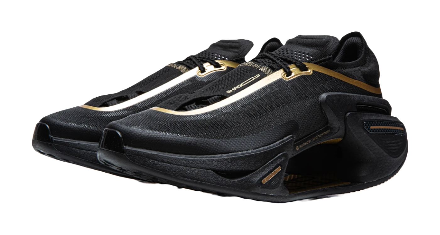 Li Ning Shadow 3.0 Cushioning Rebound Low top Running Shoes Unisex Black Gold  VJsneaker