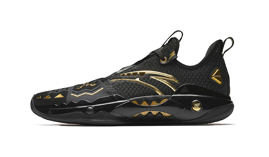 ANTA Shock Wave 5 Pro "Glory" - Basketball Shoes Men's Black Gold  VJSNEAKER
