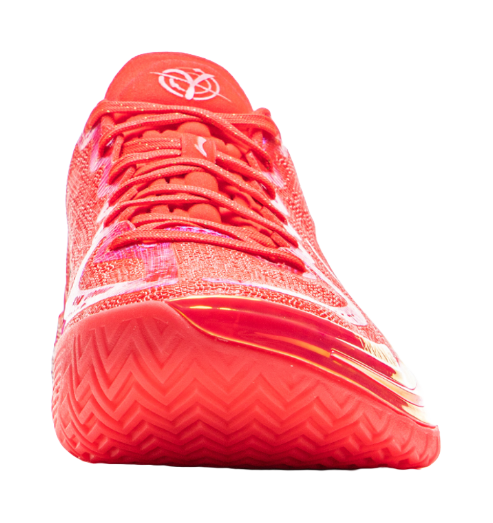 LiNing Gamma Cushioning Anti-Slip And Wear-Resistant Support Lightweight Rebound Low-Top Basketball Shoes Mens Red  VJSNEAKER