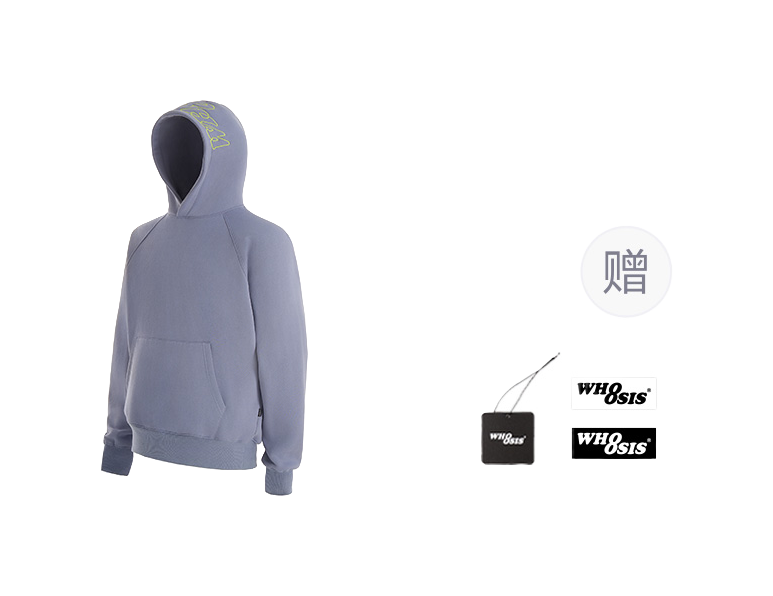 WHOOSIS letter embroidery logo hoodie casual loose China-Chic pullover multicolor plush autumn and winter sweater for men and women  vjsneaker.com