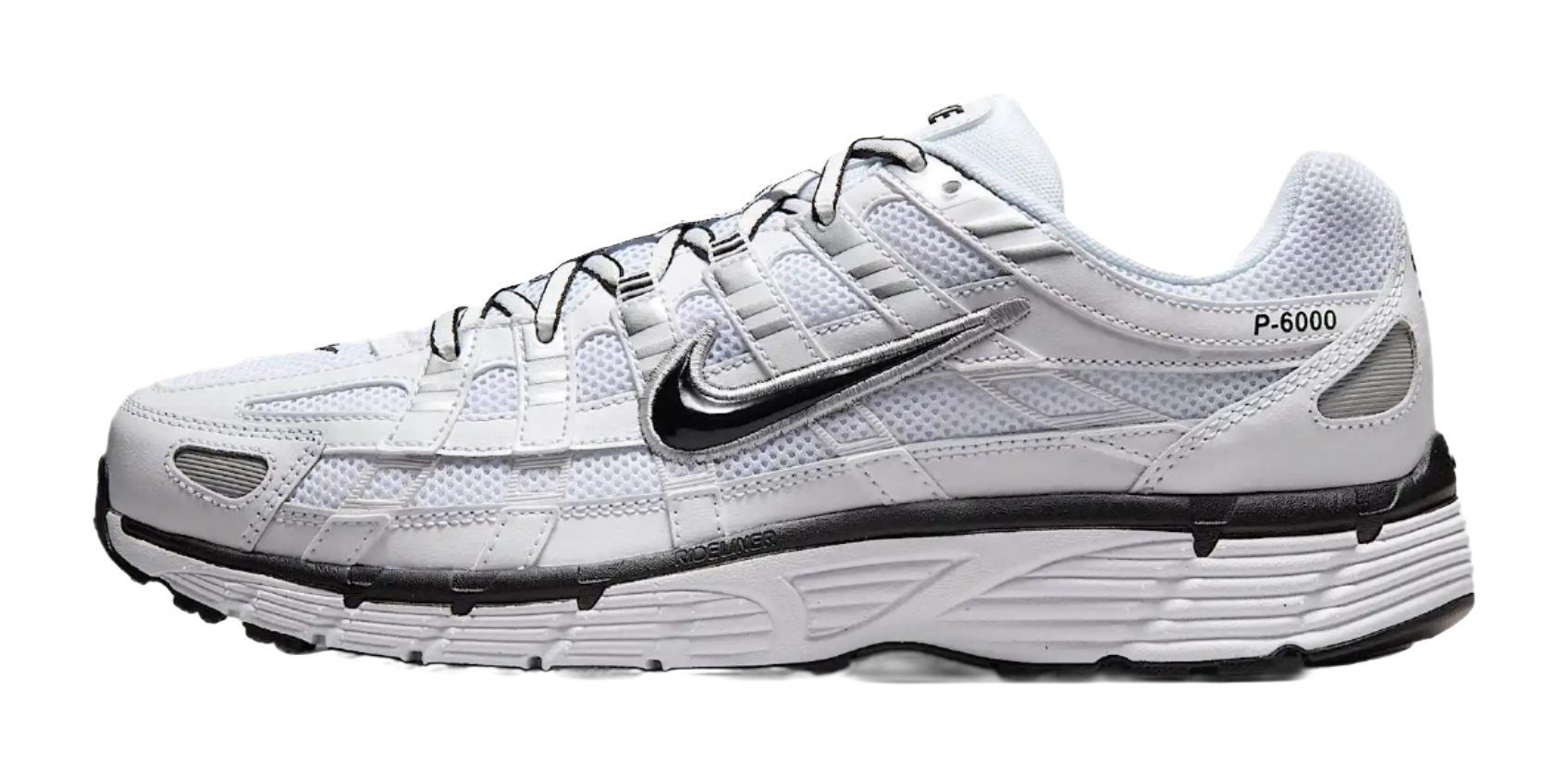 Nike P 6000 White Metallic Silver Black  VJSNEAKER