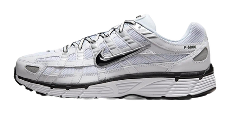 Nike P 6000 White Metallic Silver Black  VJSNEAKER