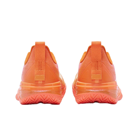 Volanti Mars Orange basketball shoes with textured rubber heel and pull tab