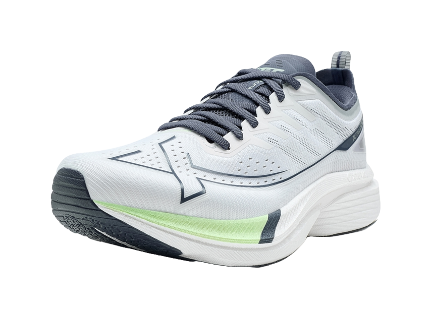 XTEP One Piece Molding 3 Running Shoes Men's Low top Classic White/Elf Green/Ink Teal 