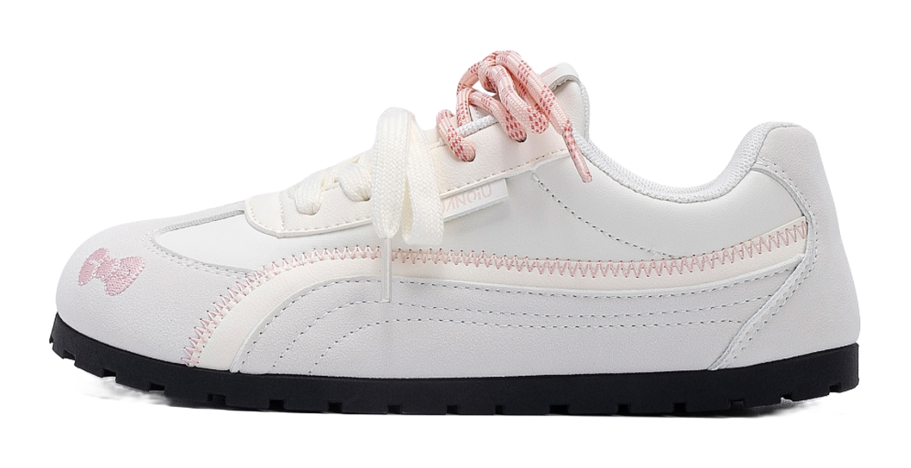 HUANQIU Synthetic Leather Coverage Height Increasing Abrasion Resistant Lightweight Low top Casual Shoes Womens  VJSNEAKER