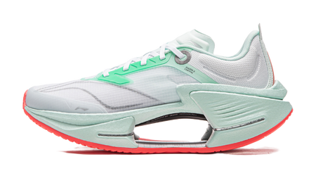 Li Ning Shadow 3 Essential Cushioning Abrasion Resistant Low top Casual Running Shoes Mens White Green  VJsneaker