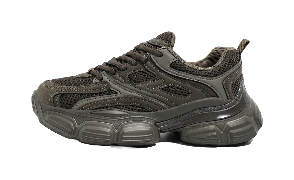 HUANQIU Cushioning, Slip Resistant, Abrasion Resistant, Breathable, Balance Low top Chunky Sneakers Women's 