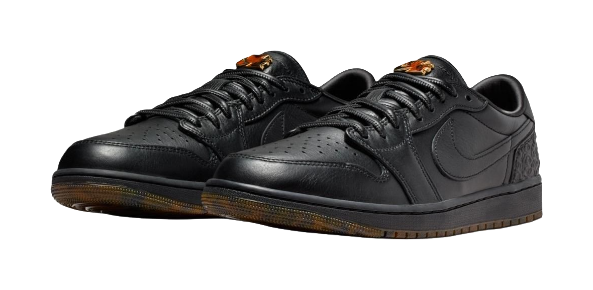 Jordan Air Jordan 1 Low top Vintage Basketball Shoes Mens Black  vjsneaker.com