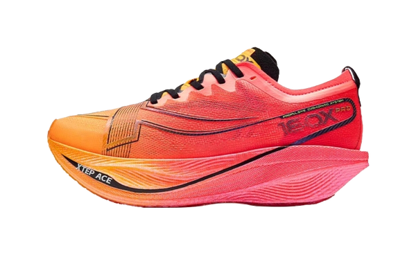XTEP Racing 160X 5.0 PRO Running Shoes Men's Low top Neon Apricot Orange/Laser Red 