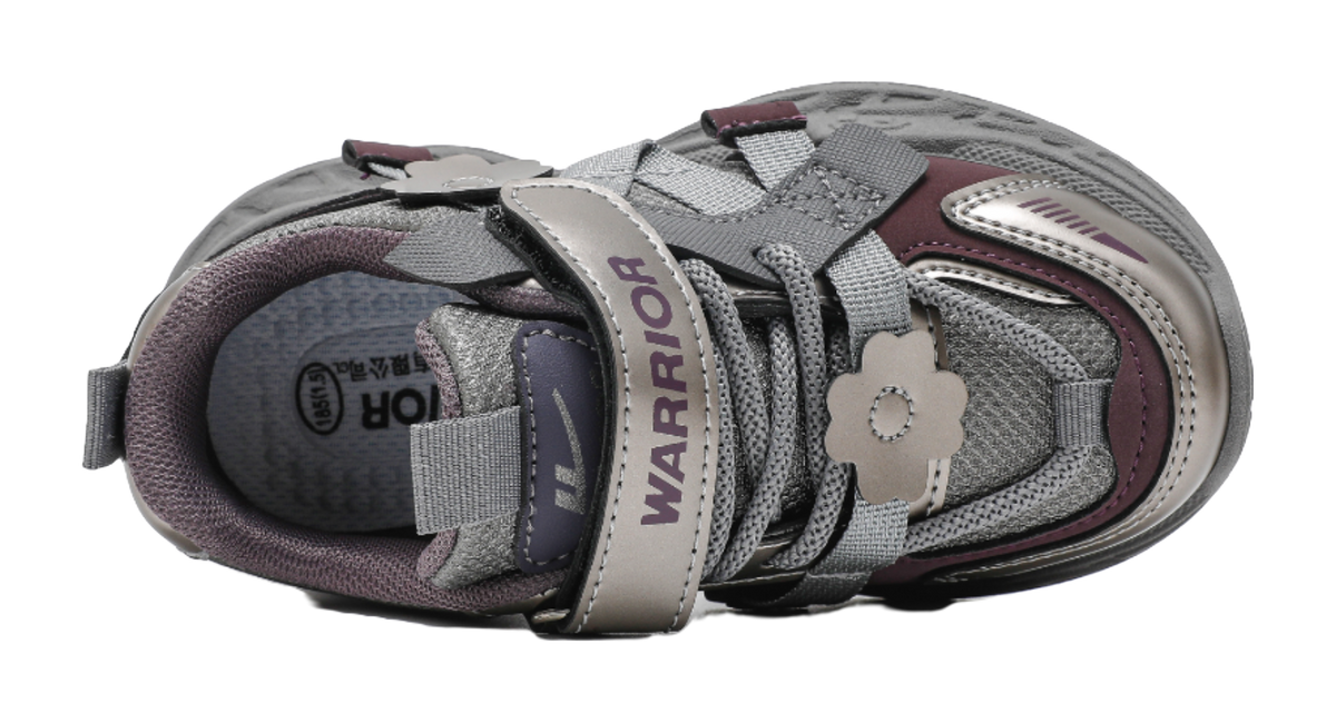 Warrior girls' sports shoes made of synthetic leather, comfortable, versatile, wear-resistant, lightweight, shock-absorbing, low top, girls' casual shoes for children  VJSNEAKER