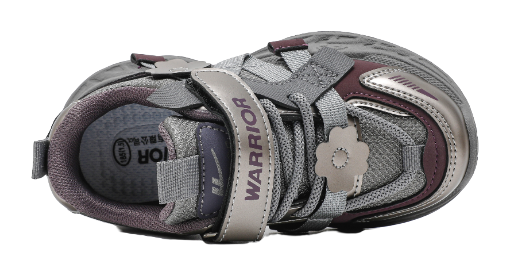 Warrior girls' sports shoes made of synthetic leather, comfortable, versatile, wear-resistant, lightweight, shock-absorbing, low top, girls' casual shoes for children  VJSNEAKER