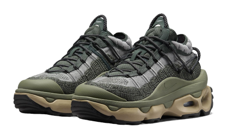 Nike Air Max Flyknit Venture Vintage Green Light Army Khaki Metallic Silver Womens  vjsneaker.com