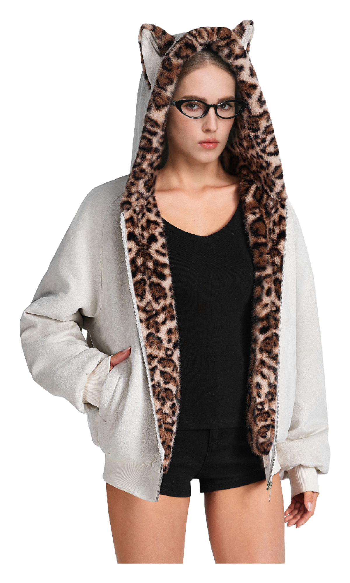 FDR Puffer Jackets Unisex Fur Collar Moderate  vjsneaker.com