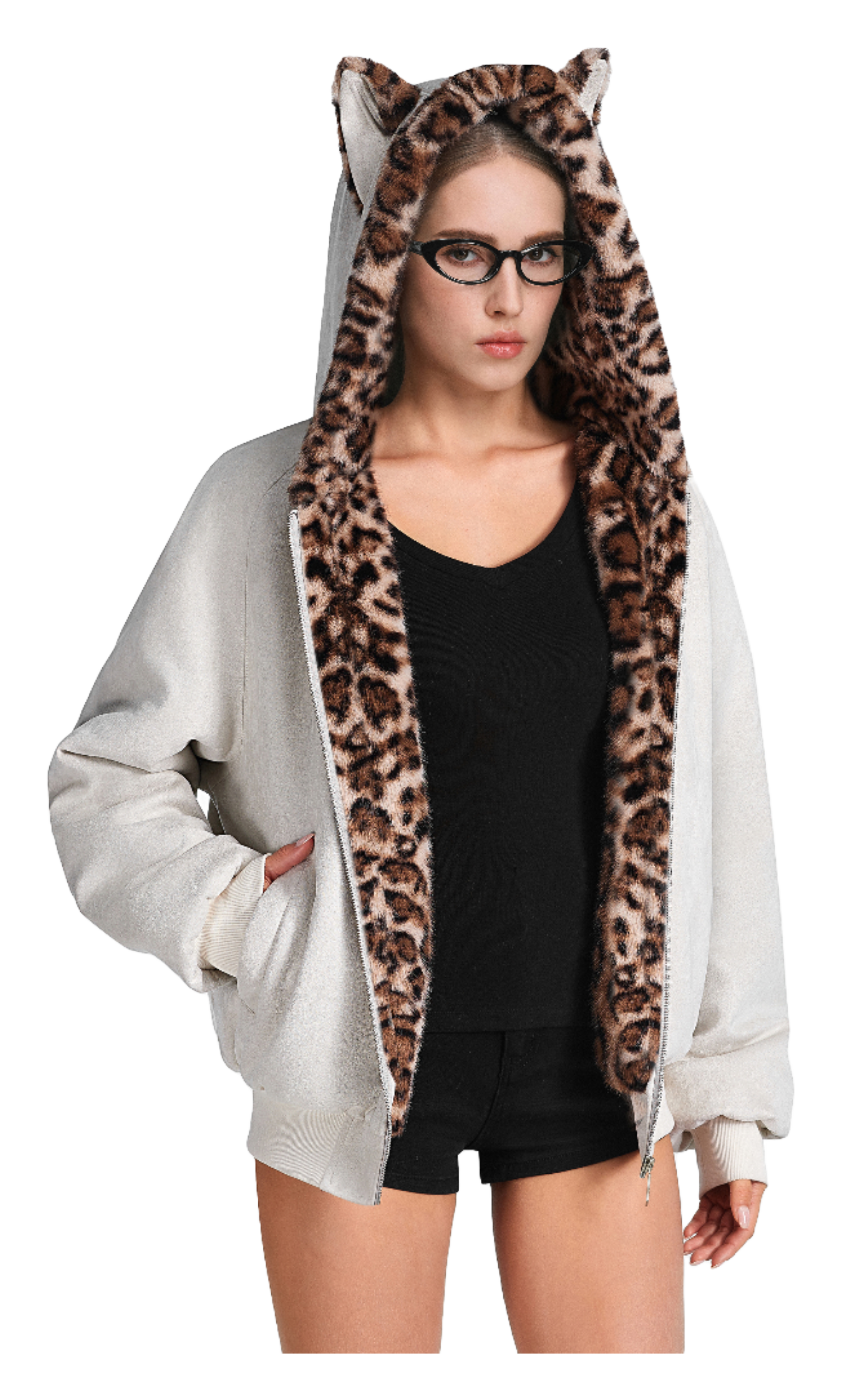 FDR Puffer Jackets Unisex Fur Collar Moderate  vjsneaker.com