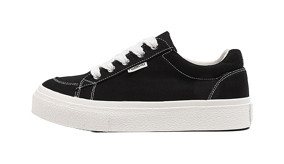 HUANQIU Men's Low-Top Canvas Shoes - Simple & Versatile Design Lightweight & Durable 