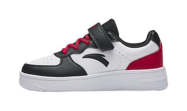 Antakids Slip Resistant, Abrasion Resistant, Lightweight Cushioning Low Top Kids' Skateboarding Shoes White Black Red 