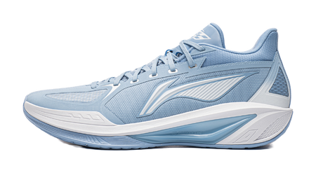 Li Ning low-top basketball shoes in powder blue, lace-up