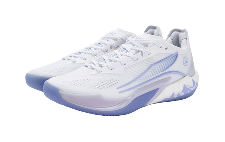 361 ° Racing 2Pro Snow Mountain Comfortable Practical Professional Training Shock Absorbent Wear resistant Anti slip Low cut Basketball Shoes Male and Female Same Iris Color  vjsneaker.com