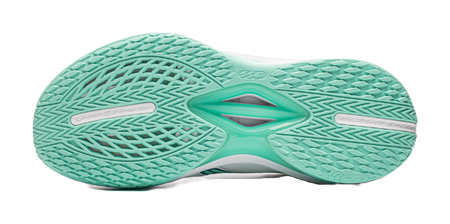 Basketball shoe outsole, textured ice cyan rubber with Li Ning logo