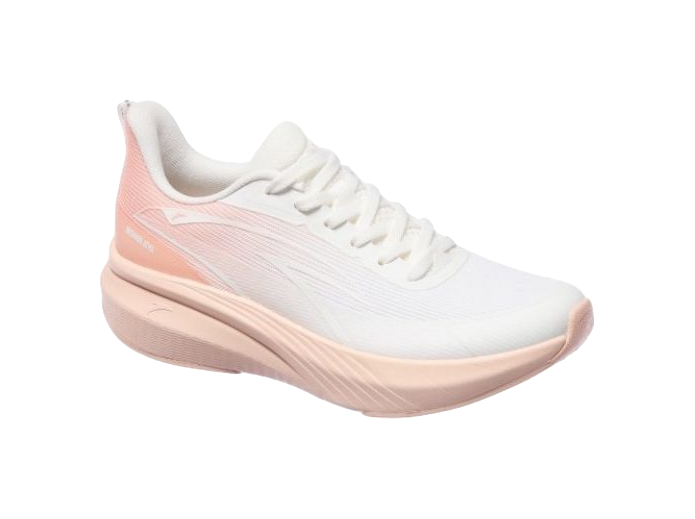 Anta Cloud Trail Cushioning, Wear Resistant Low top Running Shoes Women's Papyrus White Pastel Pink Orange 
