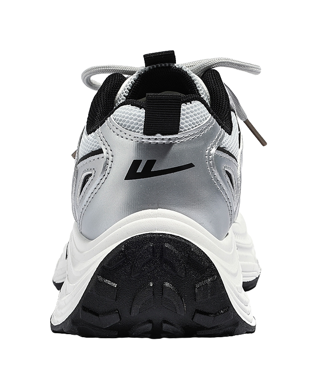 Warrior Cushioning And Breathable Low Top Chunky Sneakers Unisex White Dark Blue 