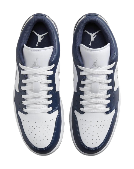 Jordan 1 Low Wolf Grey Midnight Navy  vjsneaker.com