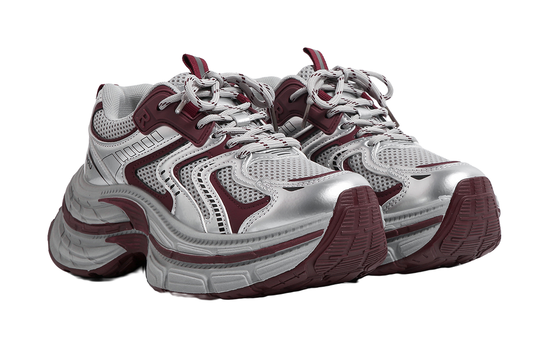 HUANQIU Slip Resistant, Abrasion Resistant, Breathable, Lightweight Low top Chunky Sneakers Women's 