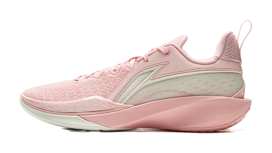 LiNing Speed Ling 2 Cushioned Slip-Resistant Breathable Rebound Low-Top Basketball Shoes Mens Pink White  VJSNEAKER