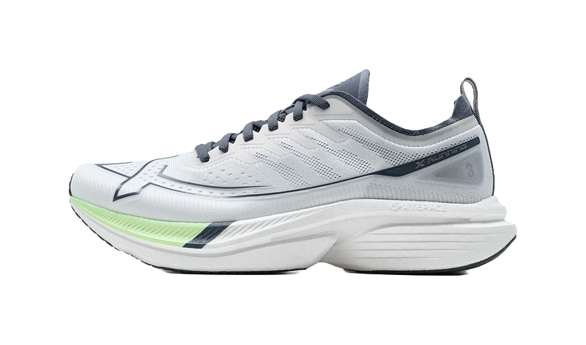 XTEP One Piece Molding 3 Running Shoes Men's Low top Classic White/Elf Green/Ink Teal 