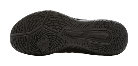 Li-Ning table tennis shoe outsole, black tread with multi-pattern grip