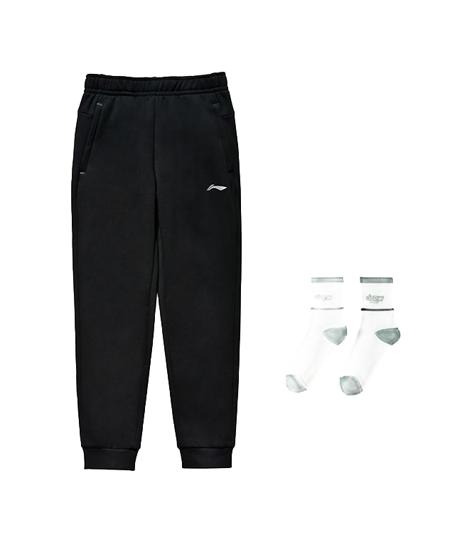 LiNing Knitted Sports Pants Mens Black  VJSNEAKER