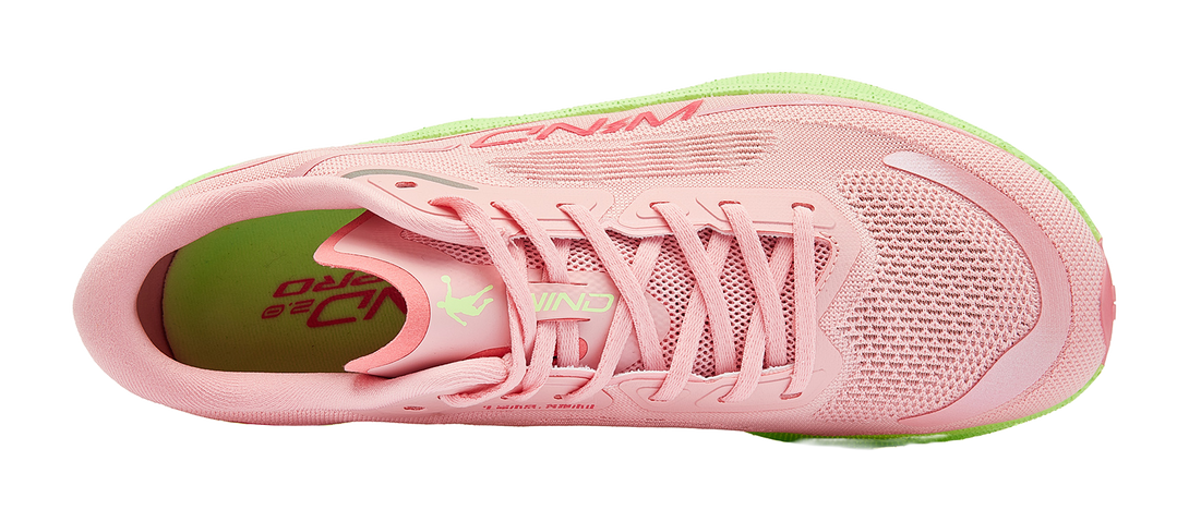 QIAODAN Strong Winds 2.0 PRO Running Shoes Men's Low top Honeydew Pink Gull Cyan 