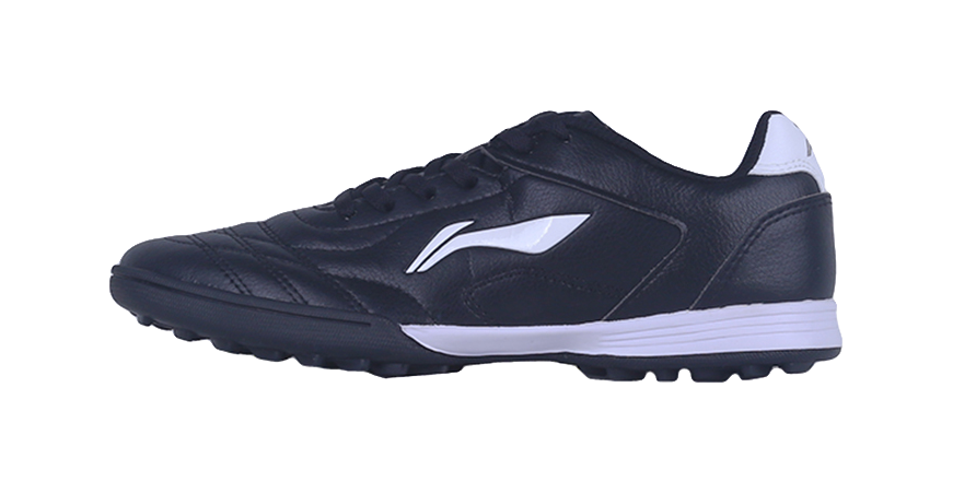 LiNing TF Broken Studs Slip-Resistant Cushioning Wear-Resistant Low-Top Soccer Shoes Black White Kids 