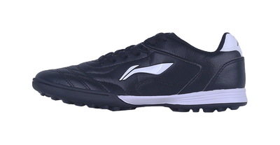 LiNing TF Broken Studs Slip-Resistant Cushioning Wear-Resistant Low-Top Soccer Shoes Black White Kids 