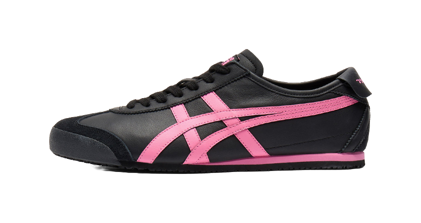 Onitsuka Tiger MEXICO 66 Breathable Low Top Casual Shoes Womens Black Pink  VJSNEAKER