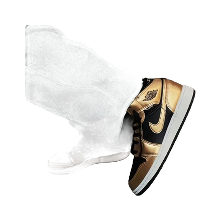 Jordan 1 Mid SE Metallic Gold Black GS  vjsneaker.com