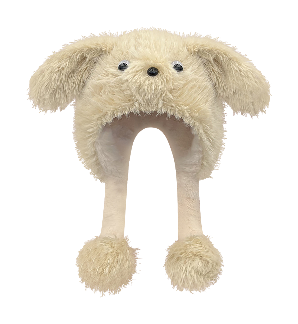 CMFY will move furry little dog ear hat, thick and cute windproof face enhancing little Lei Feng hat, polyester fiber wool hat, unisex couple's style  vjsneaker.com
