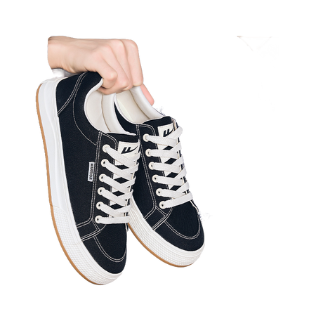 Warrior Slip Resistant Abrasion Resistant Low top Canvas Shoes Unisex Black  vjsneaker.com