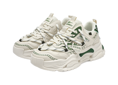 Warrior Abrasion Resistant Breathable Height Increasing Low top Chunky Sneakers Mens  vjsneaker.com