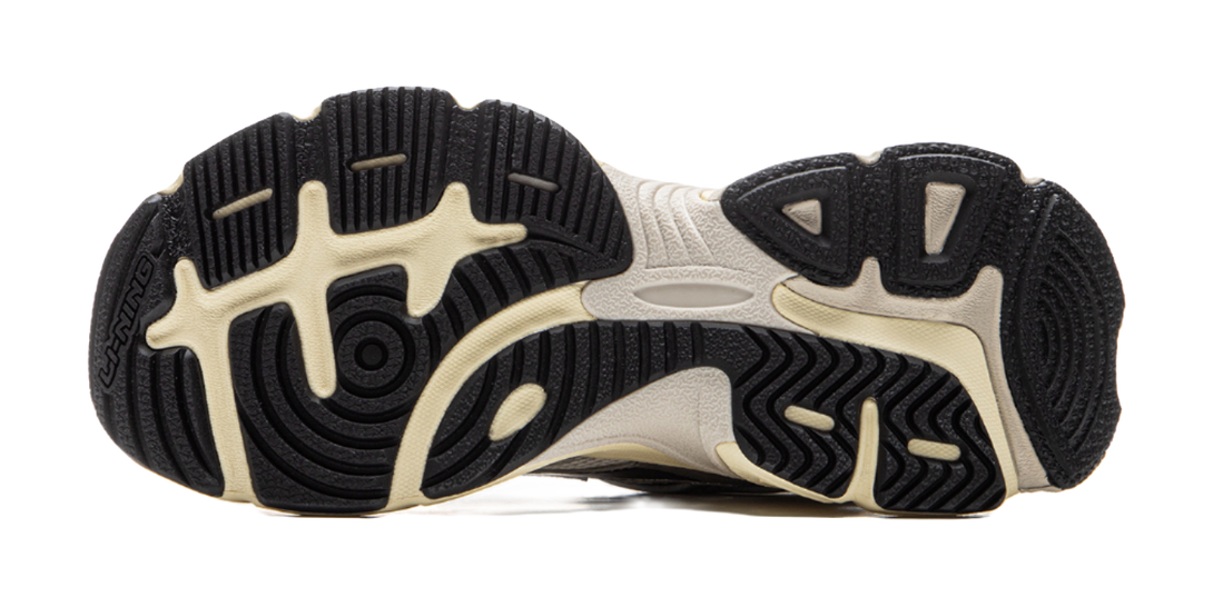 LiNing Star Shock Absorbers Slip Resistant Abrasion Resistant Breathable Low top Chunky Sneakers Women's Silver White 