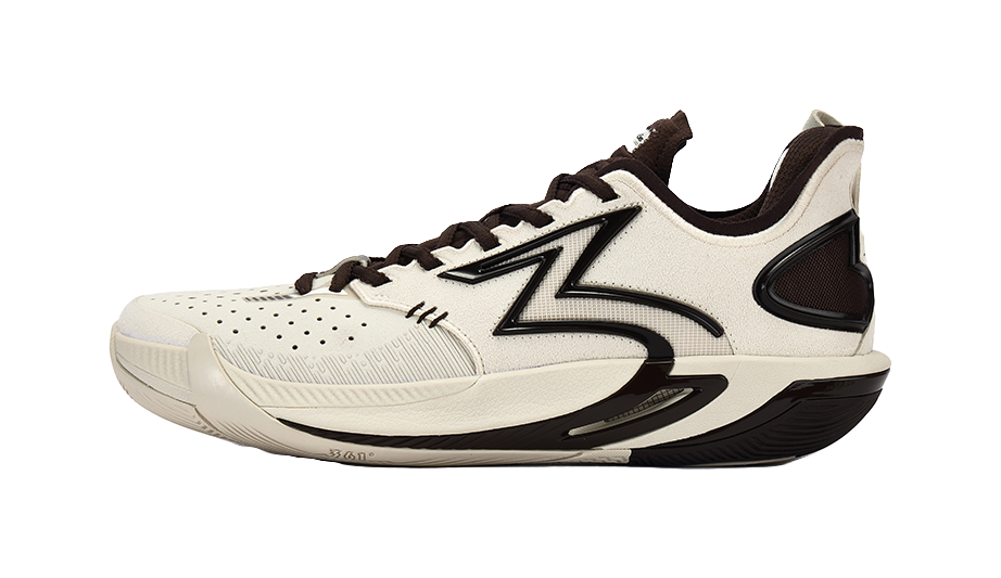 361° BIG3 6.0 Pro Shock Absorbers Slip Resistant Breathable Mid top Basketball Shoes Unisex Oat Milk  VJSNEAKER