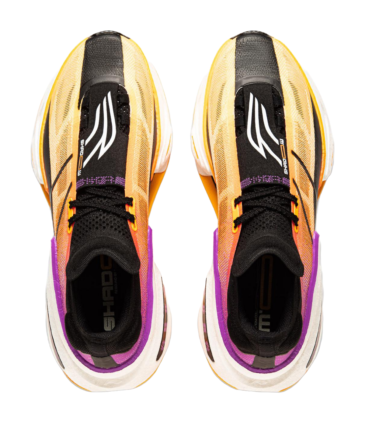 Li Ning Shadow 3.0 Cushioning Abrasion Resistant Breathable Rebound Low top Sprint Running Shoes Unisex Orange Black  VJsneaker