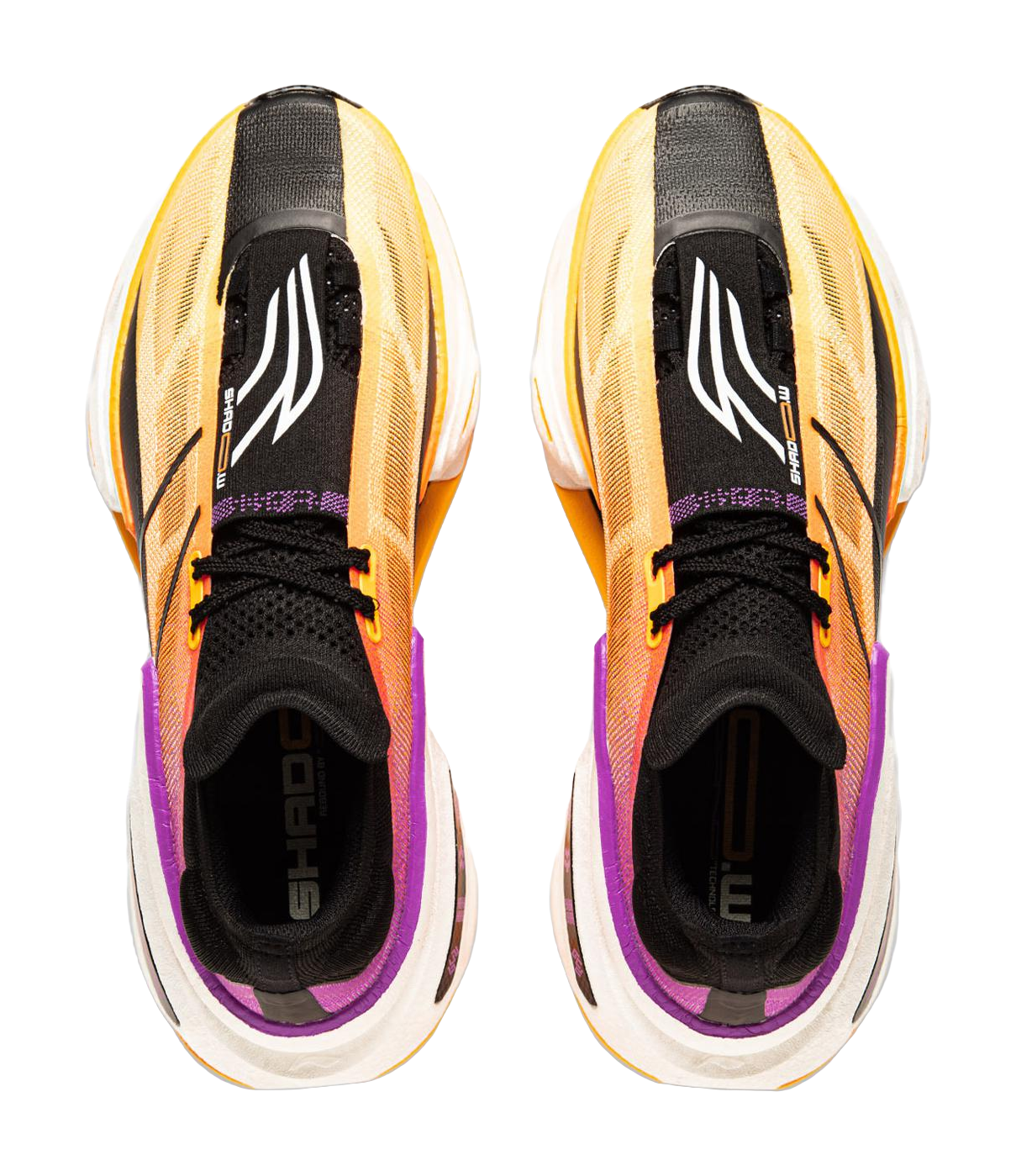 Li Ning Shadow 3.0 Cushioning Abrasion Resistant Breathable Rebound Low top Sprint Running Shoes Unisex Orange Black  VJsneaker